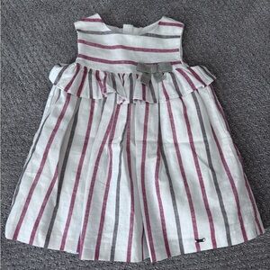 NWT Mayoral Papaya Dress with Red and Brown stripes and bloomers. 18 Month